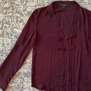 Banana Republic Long Sleeve Pleated Blouse